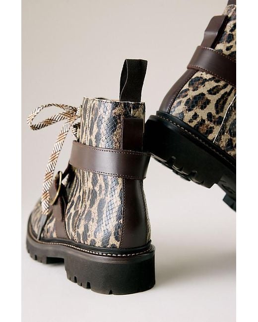GRENSON Multicolor Nanette Snakeskin Hiker Boots
