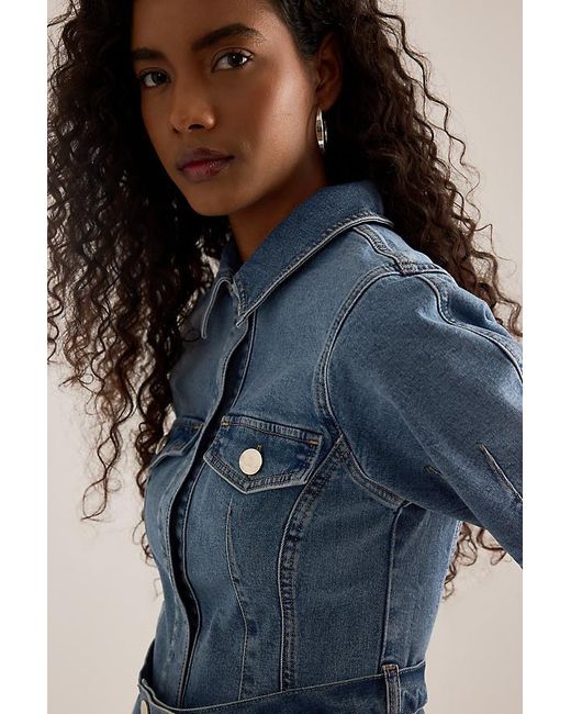 ALIGNE Blue Jette Short-Sleeve Denim Shirt