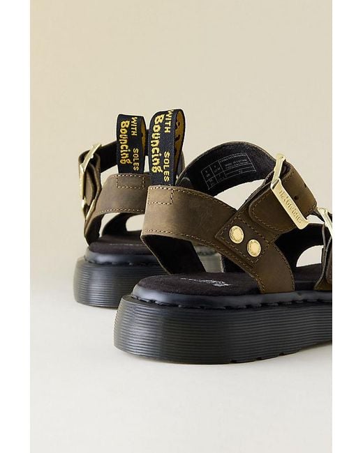 Dr. Martens Green Dr Martens Gryphon Quad Leather Sandals