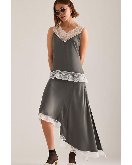 OperaSPORT Multicolor Livia Asymmetric Lace-Trim Skirt