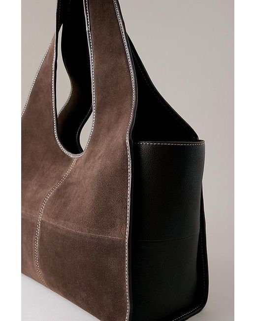 By Anthropologie Black The Contrast Tote Bag