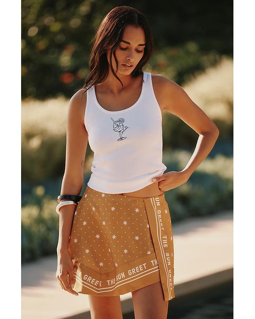 Celandine Green Graphic Tank Top