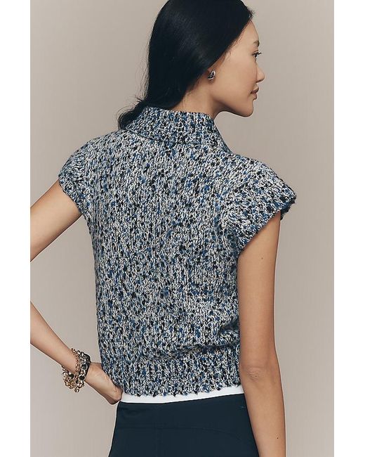 ALIGNE Blue Lexi Wool-Blend Knitted Polo Top