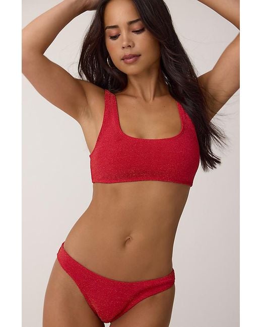 Bondeye Red Malibu Crop Bikini Top