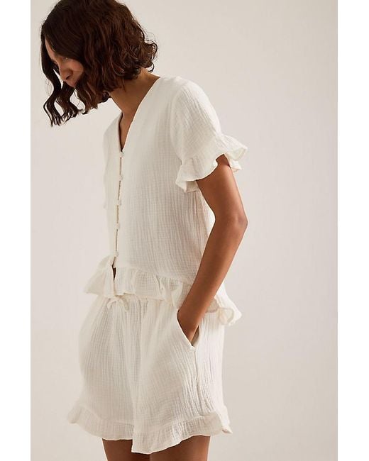 Meeka White Remi Pyjama Shorts