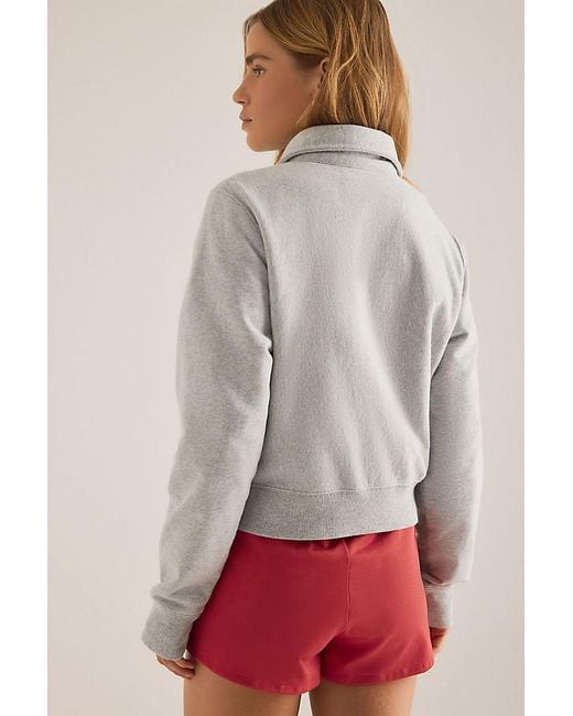 Champion Gray Half-Zip Sweatshirt