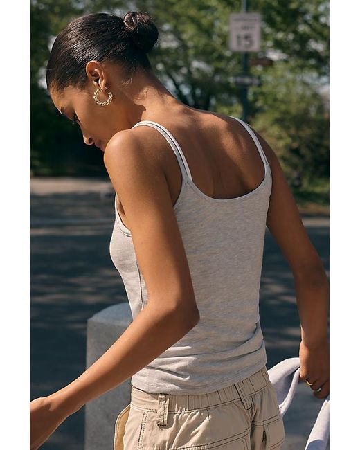 By Anthropologie Gray Surrey '90S Strappy Scoop Tank Top