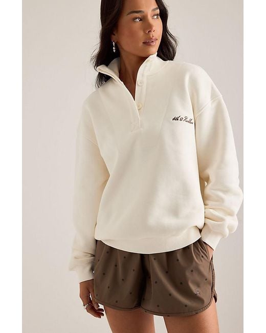 4th & Reckless Natural Tess High-Neck Sweatshirt