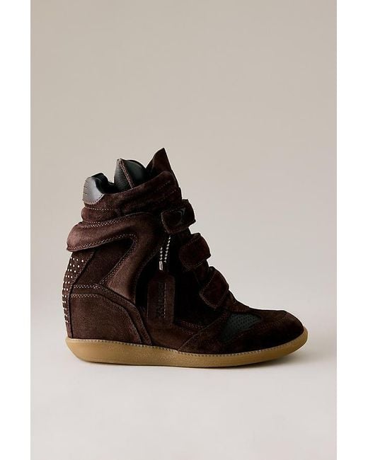 Bronx Black Jaeyy Suede Wedge Trainers