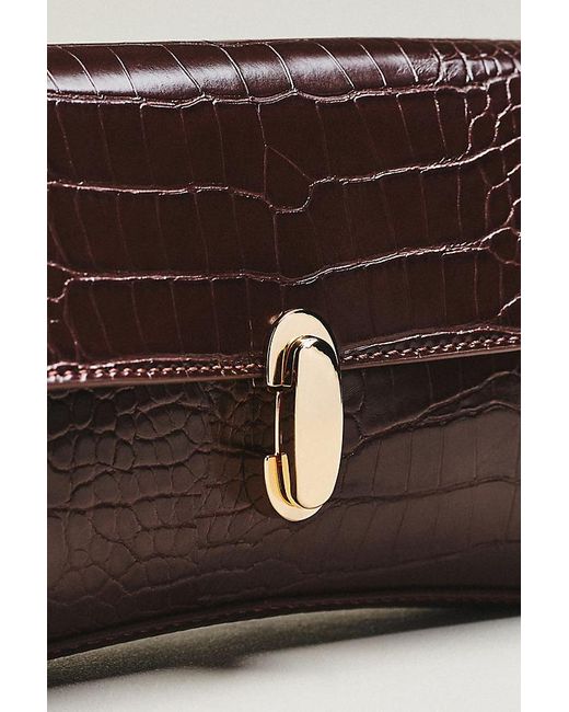 Maeve Multicolor Faux-Leather Croc Shoulder Bag