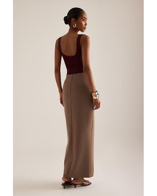 Odd Muse Natural Slim Maxi Skirt
