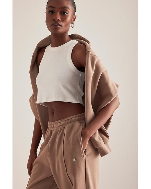 4th & Reckless Natural Fergie Wide-Leg Pintuck Joggers
