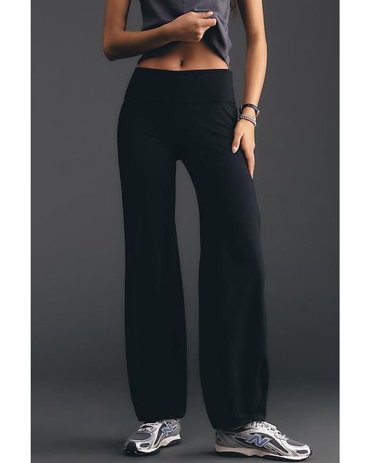 Daily Practice Black Waypoint Foldover Bubble Trousers