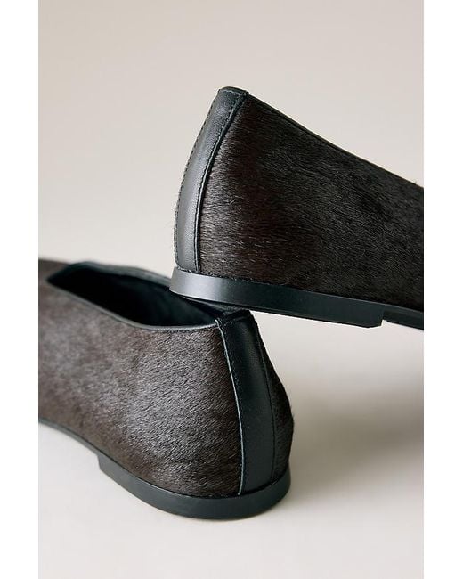 Vagabond Black Vagabond Aleya Hair-On Leather Ballet Flats