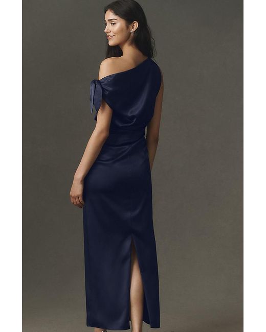 Mare Mare Black Off-Shoulder Satin Maxi Dress