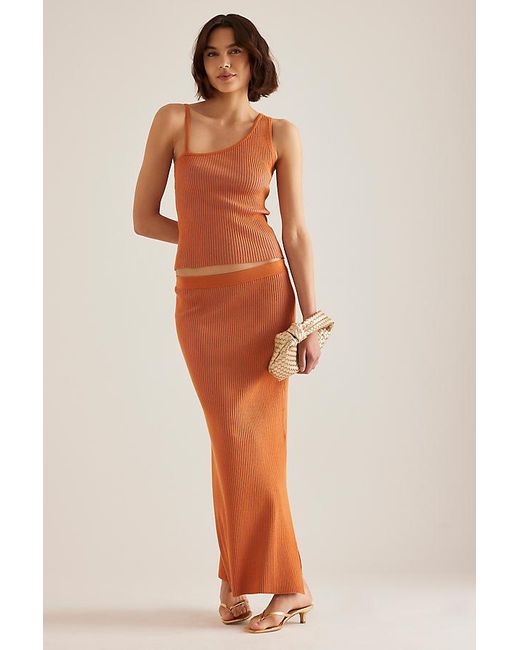 Samsøe & Samsøe Yellow Sacheryl Rib Knit Maxi Skirt