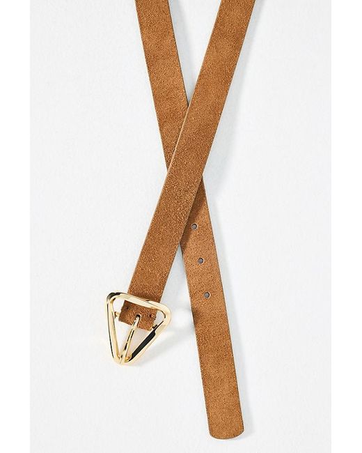 By Anthropologie Yellow Triangle Buckle Belt