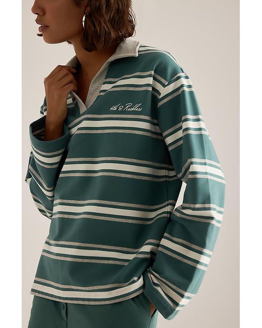 4th & Reckless Green Darcy Rugby Top