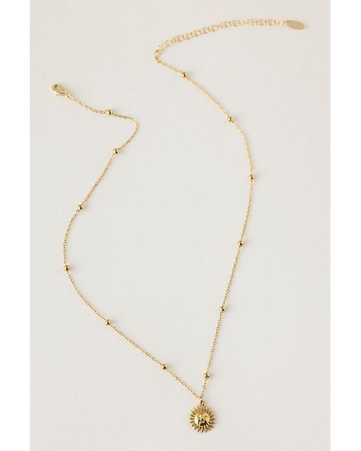 By Anthropologie Brown Water-Resistant Sun Pendant Necklace