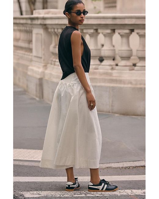 By Anthropologie Gray Twofer Muscle Tank Midi Dress