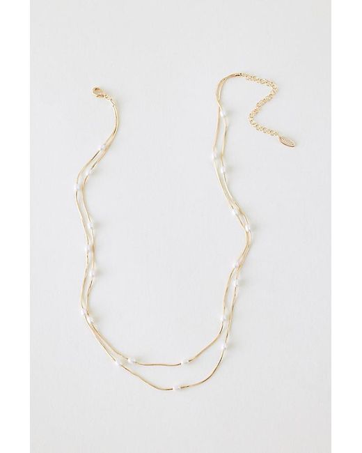 Anthropologie White Anjali Ladder Necklace