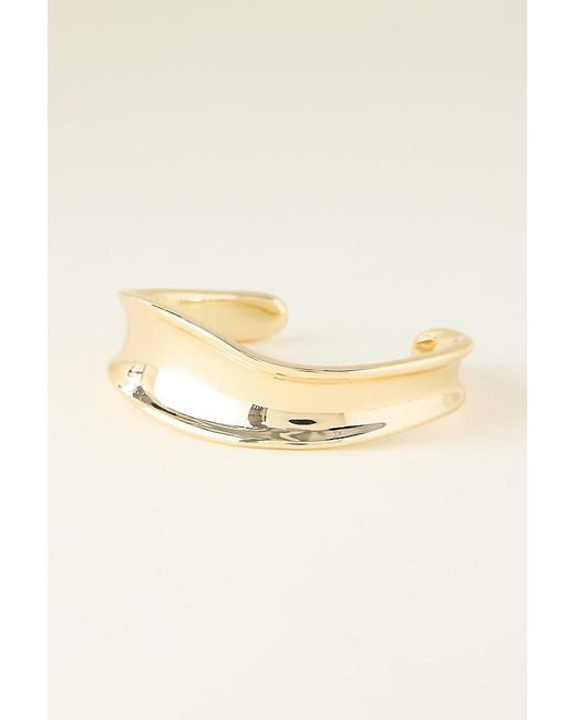 Anthropologie Natural Hammered Cuff Bracelet