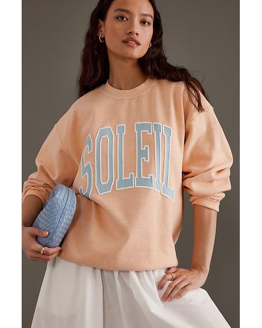 Anthropologie Orange Soleil Oversized Sweatshirt