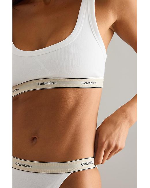 Calvin Klein Brown Heritage Tanga Knickers