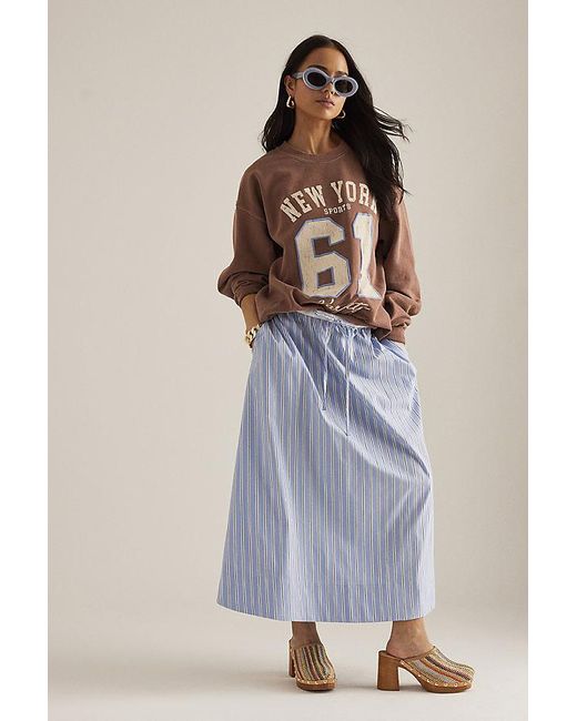 By Anthropologie Brown New York Graphic Sweatshirt