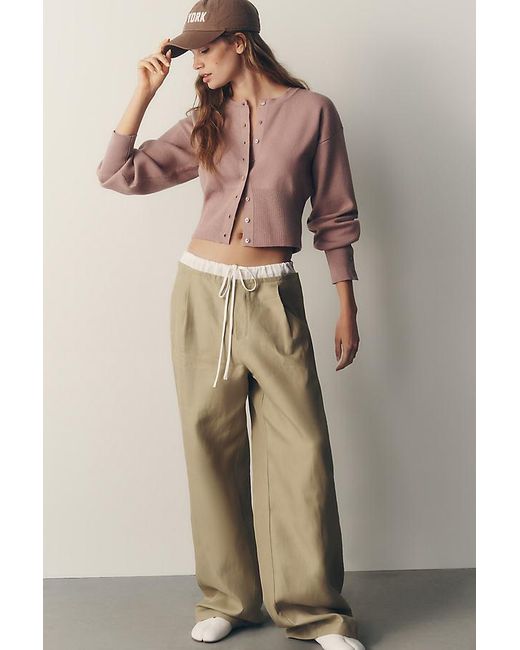 Daily Practice Brown Everyday Crew-Neck Cardigan