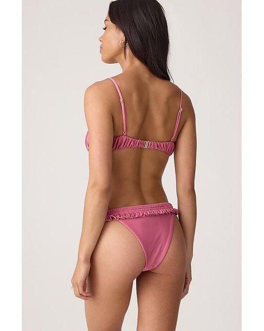 Faithfull The Brand Red Esterel Balconette Bikini Top