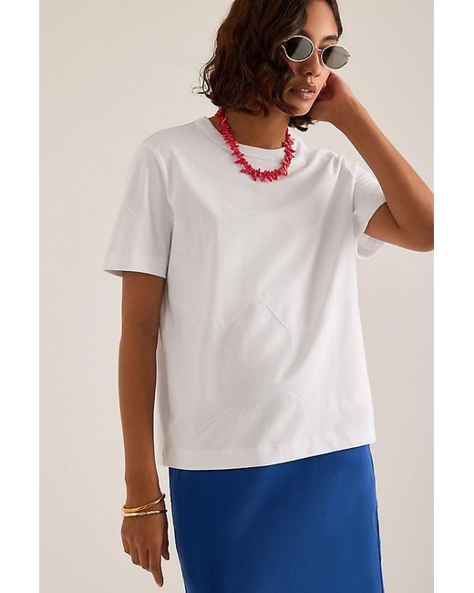 SELECTED White Mila Embroidered T-Shirt