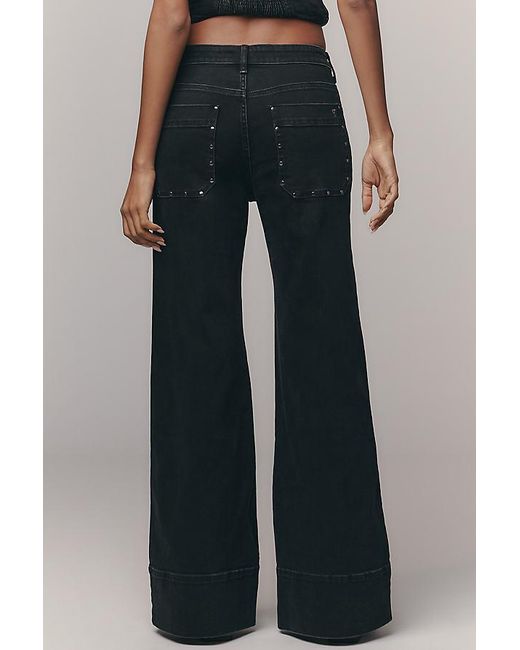 Pilcro Blue The Rylan High-Rise Flare Trousers By