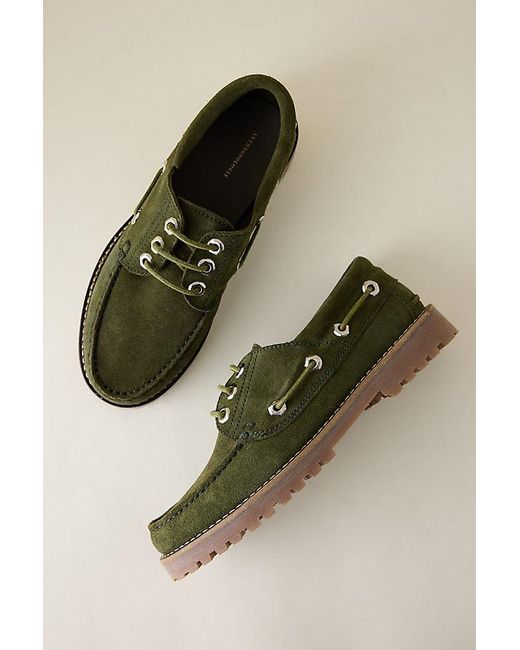 By Anthropologie Green Antonella Boat Shoes