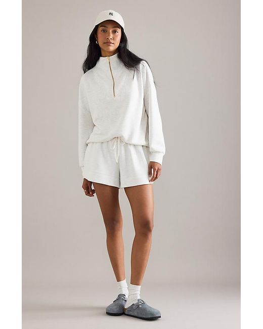 Varley White Hawley Half-Zip Sweatshirt