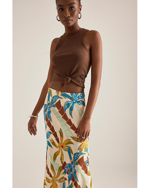Never Fully Dressed Blue Palm Dorris Maxi Skirt