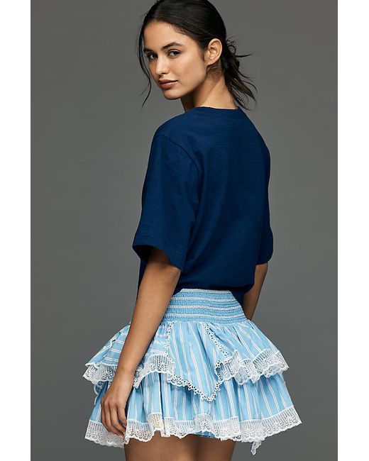 Maeve Blue Love Note Ruffle Skort
