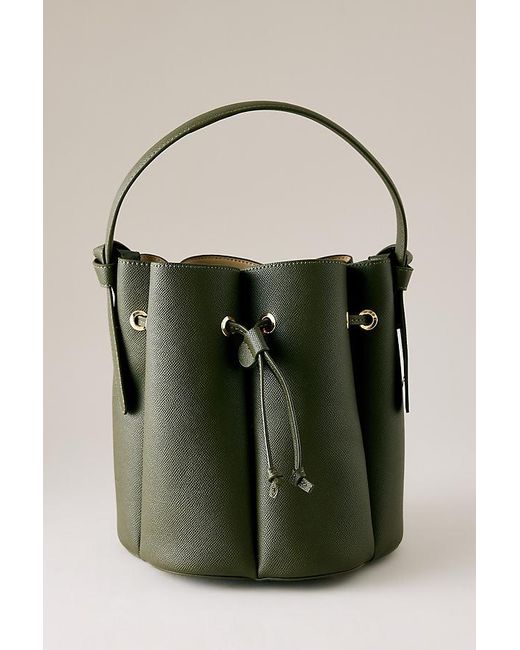 Melie Bianco Green Mini Laguna Cinched Vegan Leather Bucket Bag