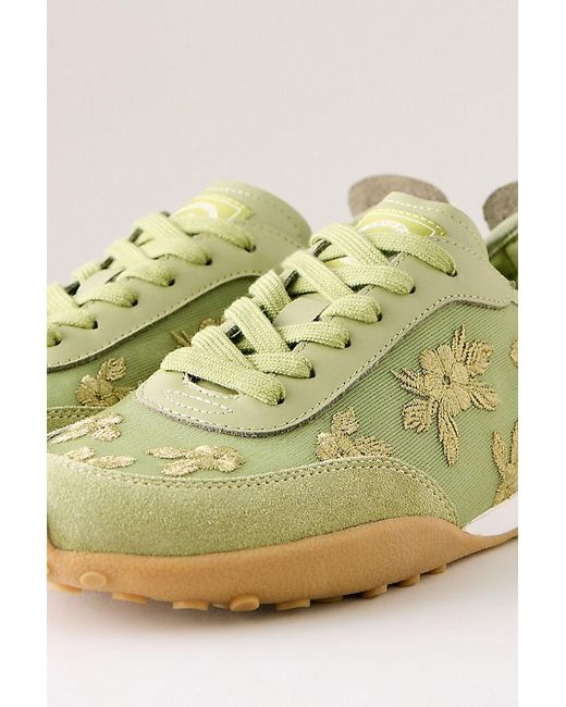 Back 70 Green Floral Nylon Trainers