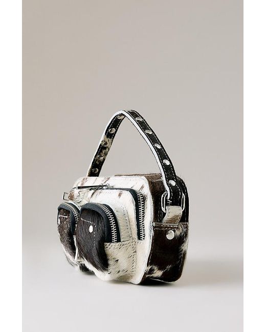 Nunoo Black Helena Cow Print Bag
