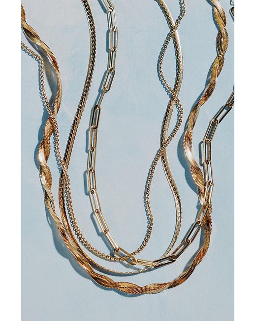 By Anthropologie Metallic Water-Resistant Snake Chain Necklace