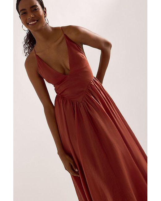 Bardot Red Arletha Halter Maxi Dress