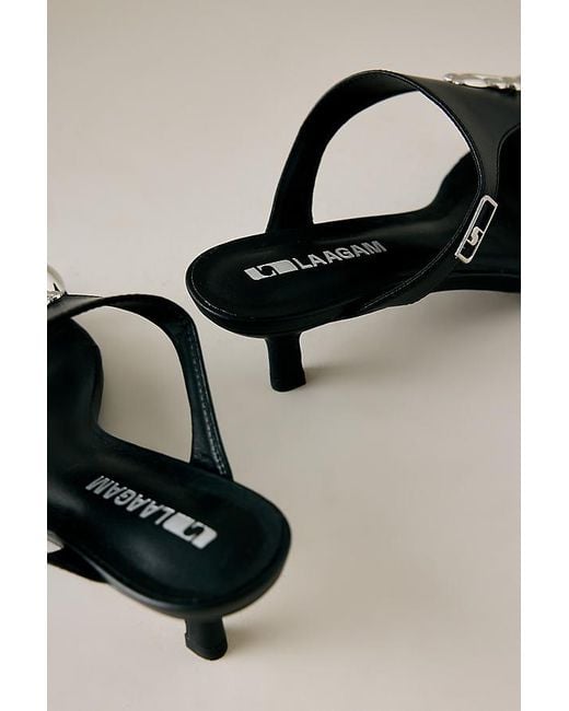 laagam Black Melati Heeled Sandals