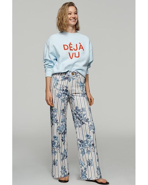 Maeve Gray The Colette High-Rise Wide-Leg Jeans By