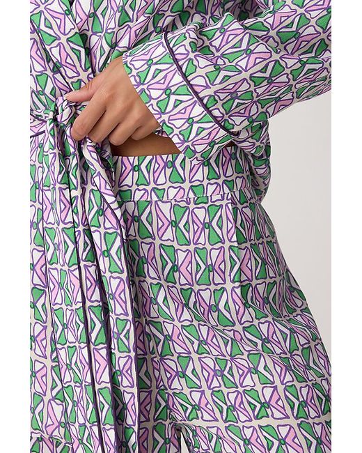 It's 9pm Gray Rizzo Bespa Cream Suit Long Pyjama Set