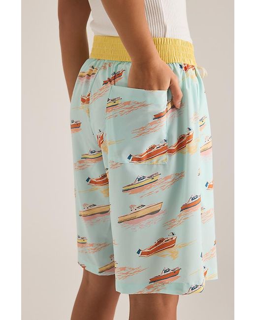 Celandine White Long Board Shorts