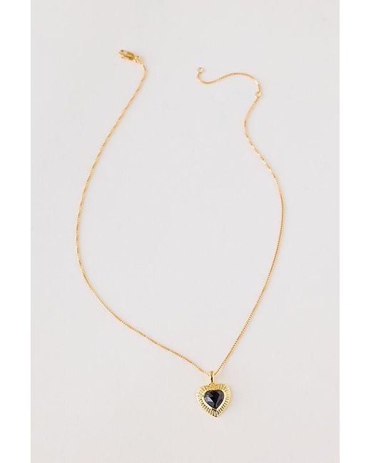 Rachel Jackson White Electric Love Garnet Heart Necklace