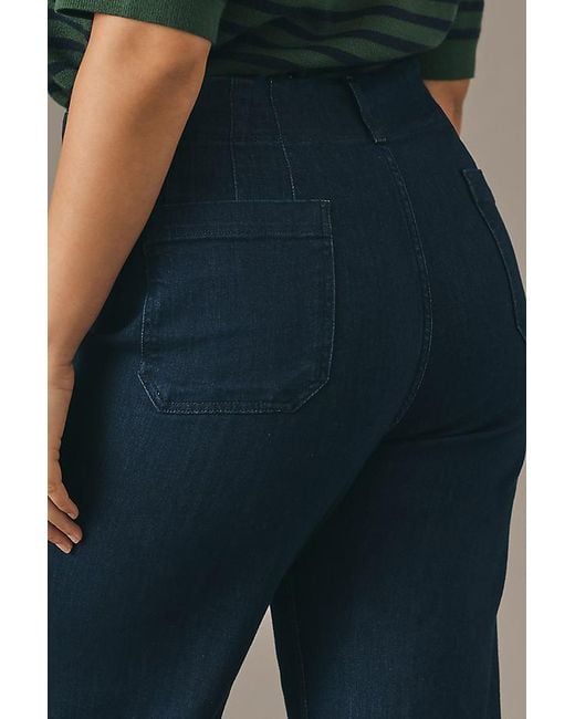 Maeve Gray The Colette Denim Cropped Wide-Leg Jeans By