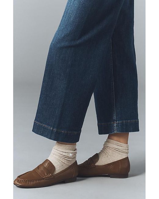 Maeve Blue The Colette Crop Wide-Leg Jeans By