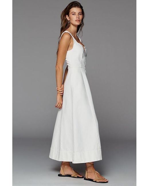 ALIGNE Gray Paisley Sleeveless Zip-Front Maxi Dress